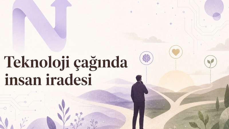 Teknoloji çağında farklı yollar arasında seçim yapan insan illüstrasyonu